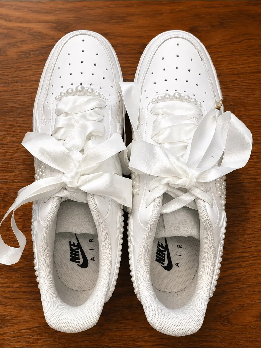 Nike Air Force 1 ’07 LX Pearl White Floral Rose Satin Women’s Size 7 HF2016-100